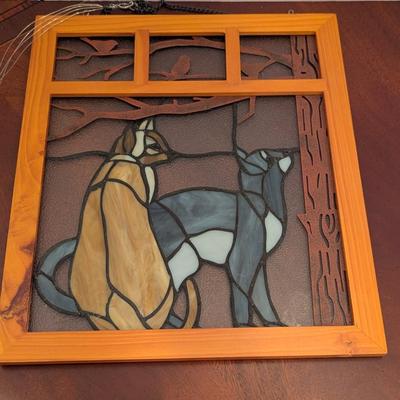 Stained Glass Cat Art