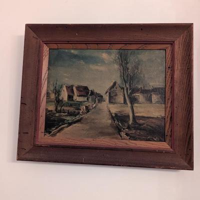 Pair Of French Farmhouse Art - Autumn Winter By Maurice De Vlaminck Print Approx 17 1/4" x 14 1/4"