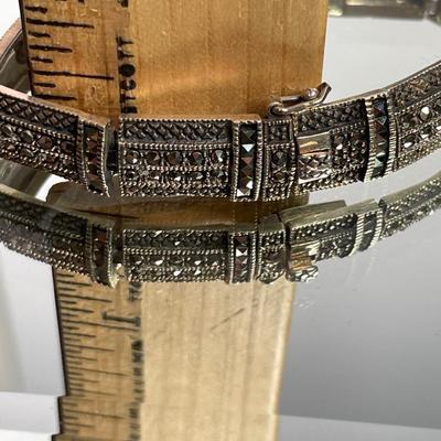Art Deco style Sterling and Marcasite Bracelet