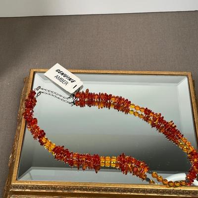 New Amber and Sterling Necklace