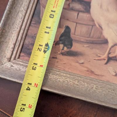 Approx 11" x 14" Framed Rooster Prints