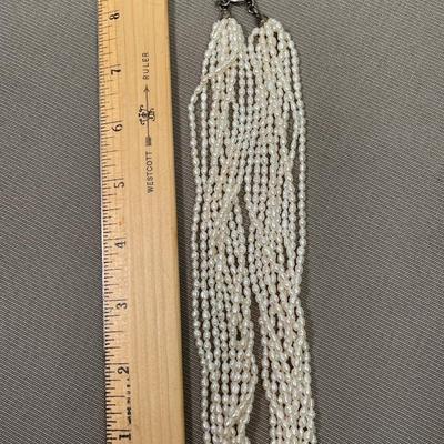 Carolee 925 Sterling rice pearl Necklace