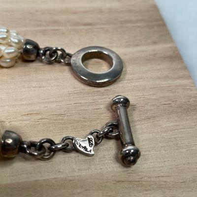 Carolee 925 Sterling rice pearl Necklace