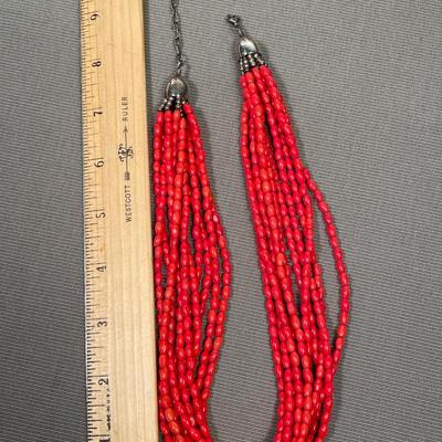DTR Jay King Coral and Sterling Necklace