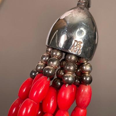 DTR Jay King Coral and Sterling Necklace