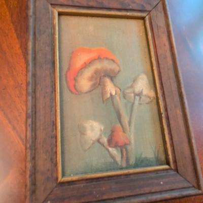 Franco Rispoli & Cooper Floral Arrangements & A Pair Of Mushroom Paintings