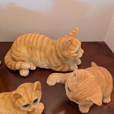 Hand Painted Resin Cat Figures