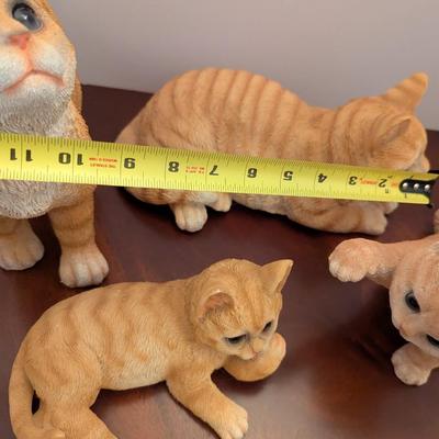 Hand Painted Resin Cat Figures