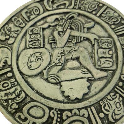 11" RARE VINTAGE AZTEC MAYAN JADITE WARRIOR PLAQUE