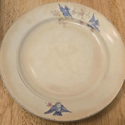 Antique Homer Laughlin Empress Bluebird plate set