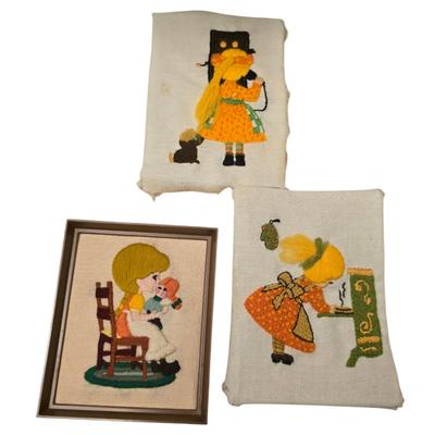 Vintage embroidered Art