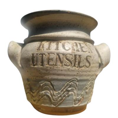 Pottery Two Handle Utensil Pot