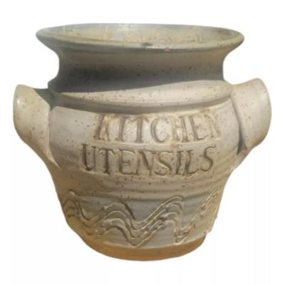 Pottery Two Handle Utensil Pot