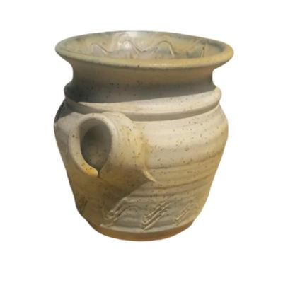 Pottery Two Handle Utensil Pot