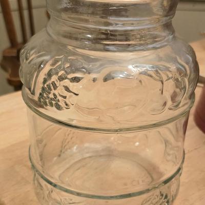 KIG Indonesia Large 9" Clear Glass cookie Jar