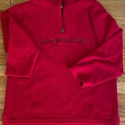 Vintage Kananaskis Canada Red Fleece Pullover