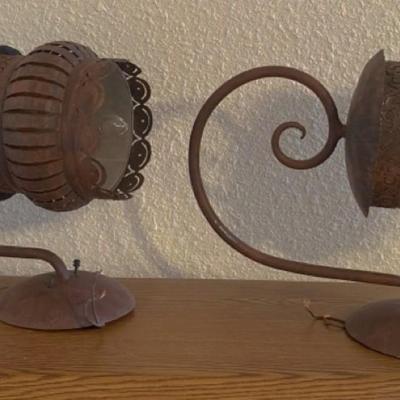 Set of 5 Decorative Metal Portal Lights - Rustic Antique Style Finish