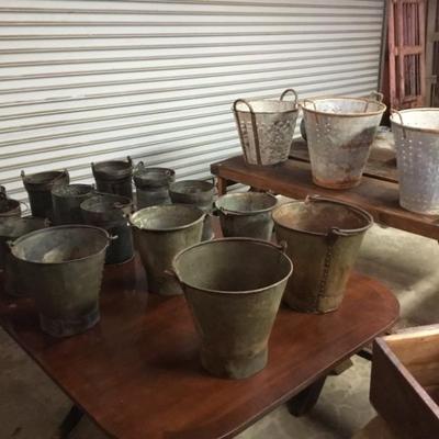 Sale Photo Thumbnail #23: Vintage Dairy Buckets