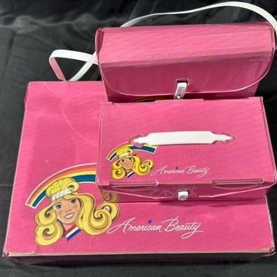 1984 Vintage Tara Toy Co American Beauty Carrying Cases and Purse for Barbie Dolls & Accessories