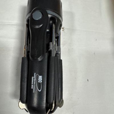 Casters flashlights and drill bits