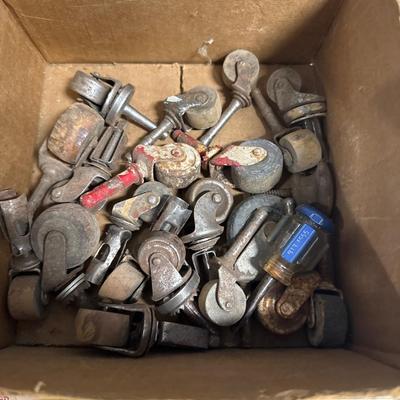 Casters flashlights and drill bits