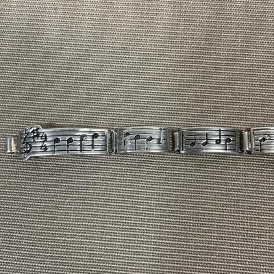 Ode to Joy Musical Notes Sterling bracelet