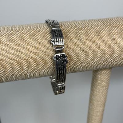 Ode to Joy Musical Notes Sterling bracelet