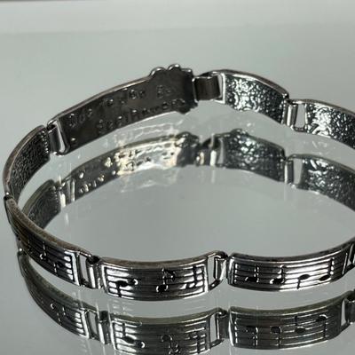 Ode to Joy Musical Notes Sterling bracelet
