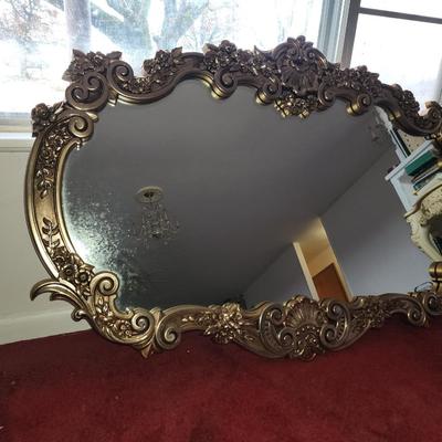 Gold framed mirror