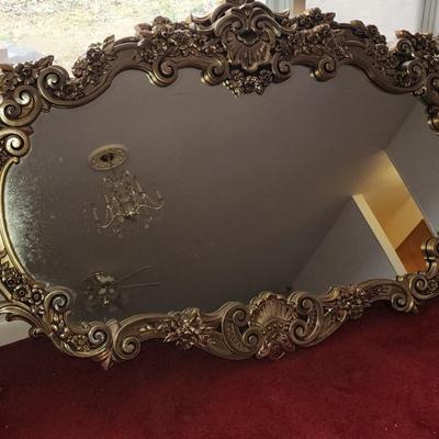 Gold framed mirror
