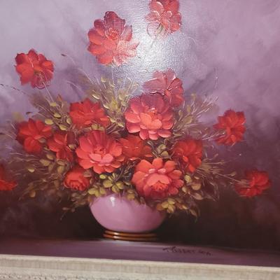 Robert Cox floral oil painting