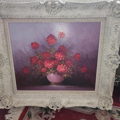 Robert Cox floral oil painting