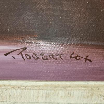 Robert Cox floral oil painting