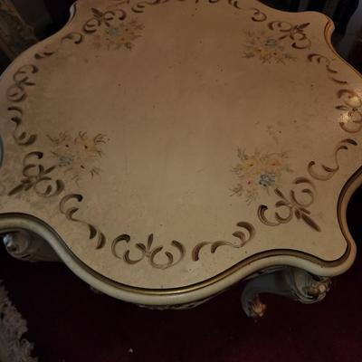 Pair of French provincial end tables.