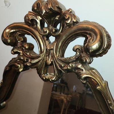 Large gold framed mirror
