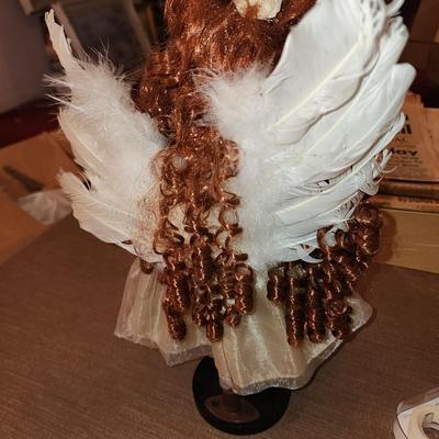 Red headed Victorian style angel doll