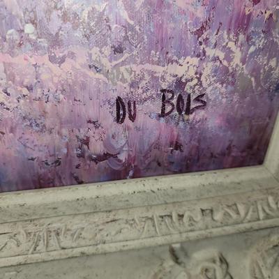 Pastel painting with hot air balloon