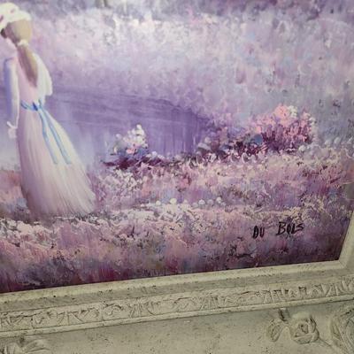 Pastel painting with hot air balloon