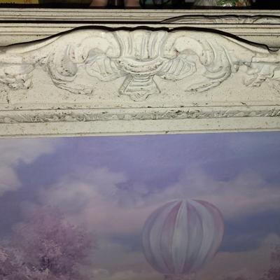 Pastel painting with hot air balloon