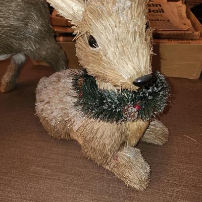 Pair of deer holiday decor