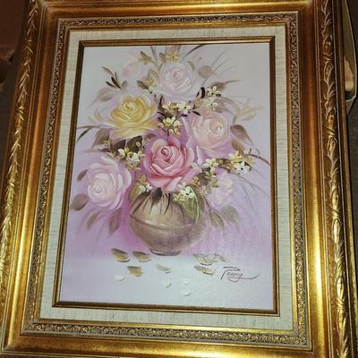 Floral oil painting