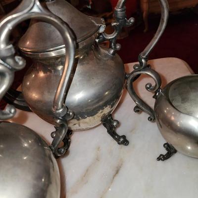 Silver plated tea set