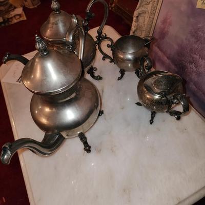 Silver plated tea set