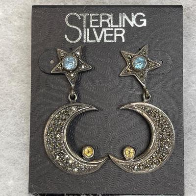 Sterling gemstone post earrings