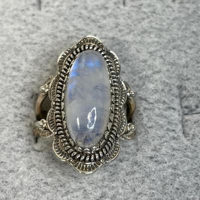 Sterling and Moonstone ring