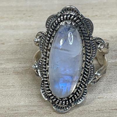 Sterling and Moonstone ring