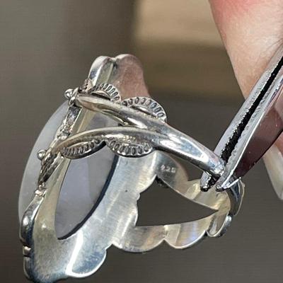 Sterling and Moonstone ring