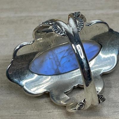 Sterling and Moonstone ring