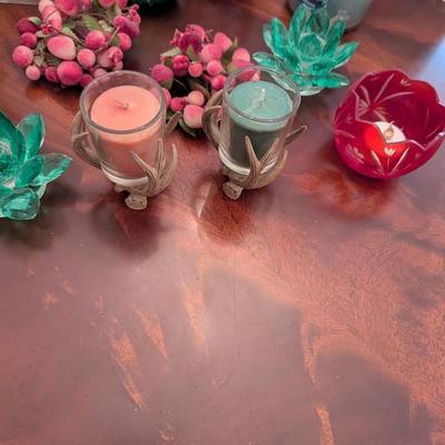 Assortment Of Candles & Stands