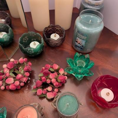 Assortment Of Candles & Stands